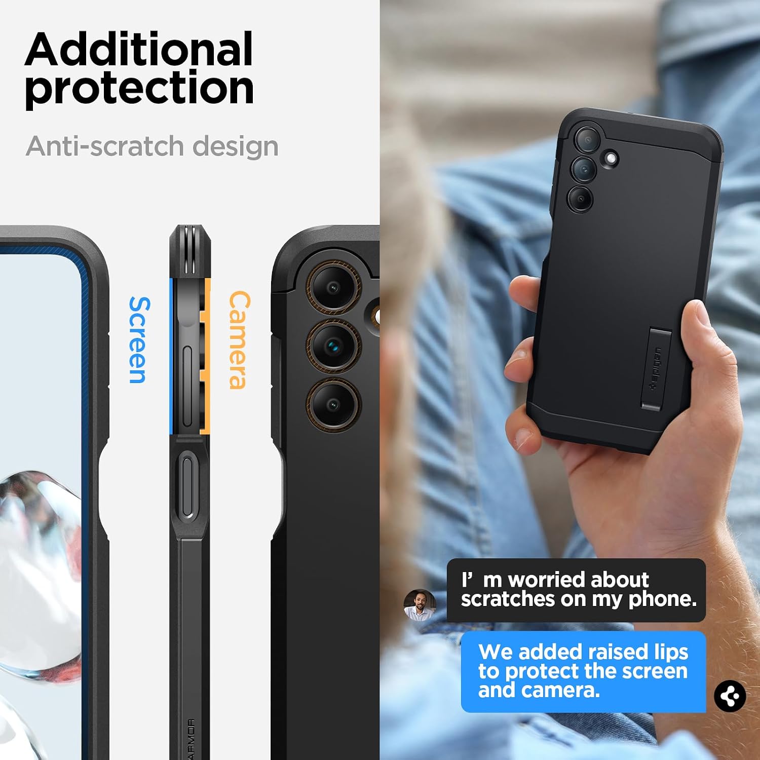 Thumbnail 5 de Spigen Tough Armor coque pour Samsung Galaxy A15 4G 5G – noir