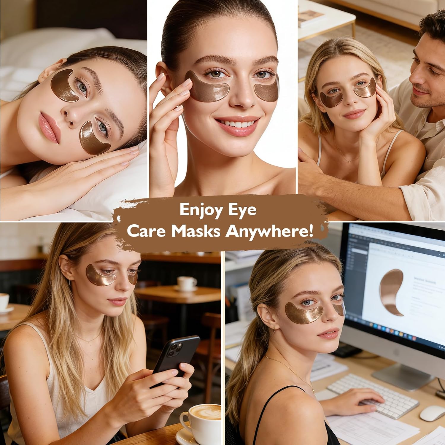 Detalle 2 de IREV Caffeine & Peptides Hydrogel Eye Patches, 30 Pairs with Niacinamide