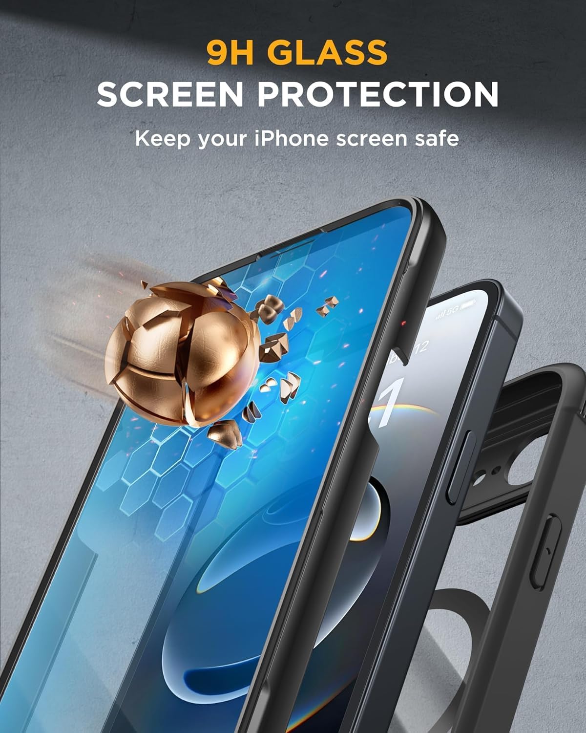 Detalle de Miracase iPhone 16E magnetic case 6.1"