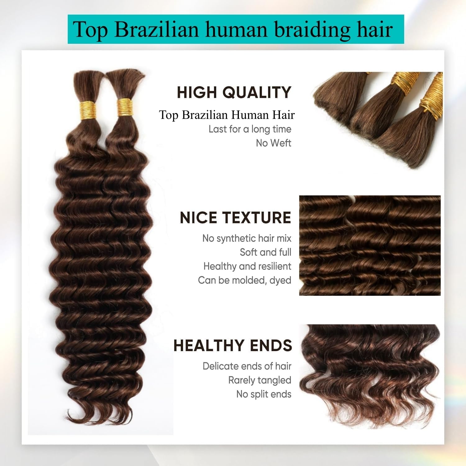 Detalle de Boho Human Braiding Hair 20-Inch