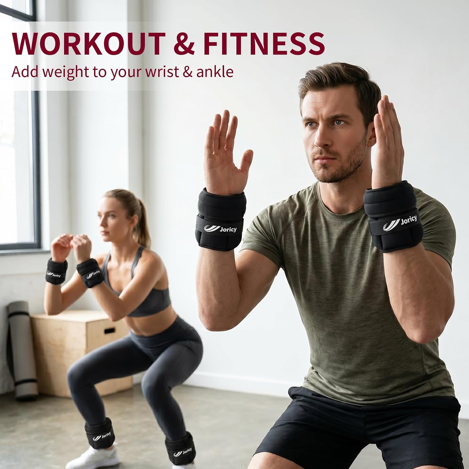 Thumbnail 5 de Adjustable Ankle Weights Set (1–6 LBS per pair) With Removable Sand Inserts for Women & Men