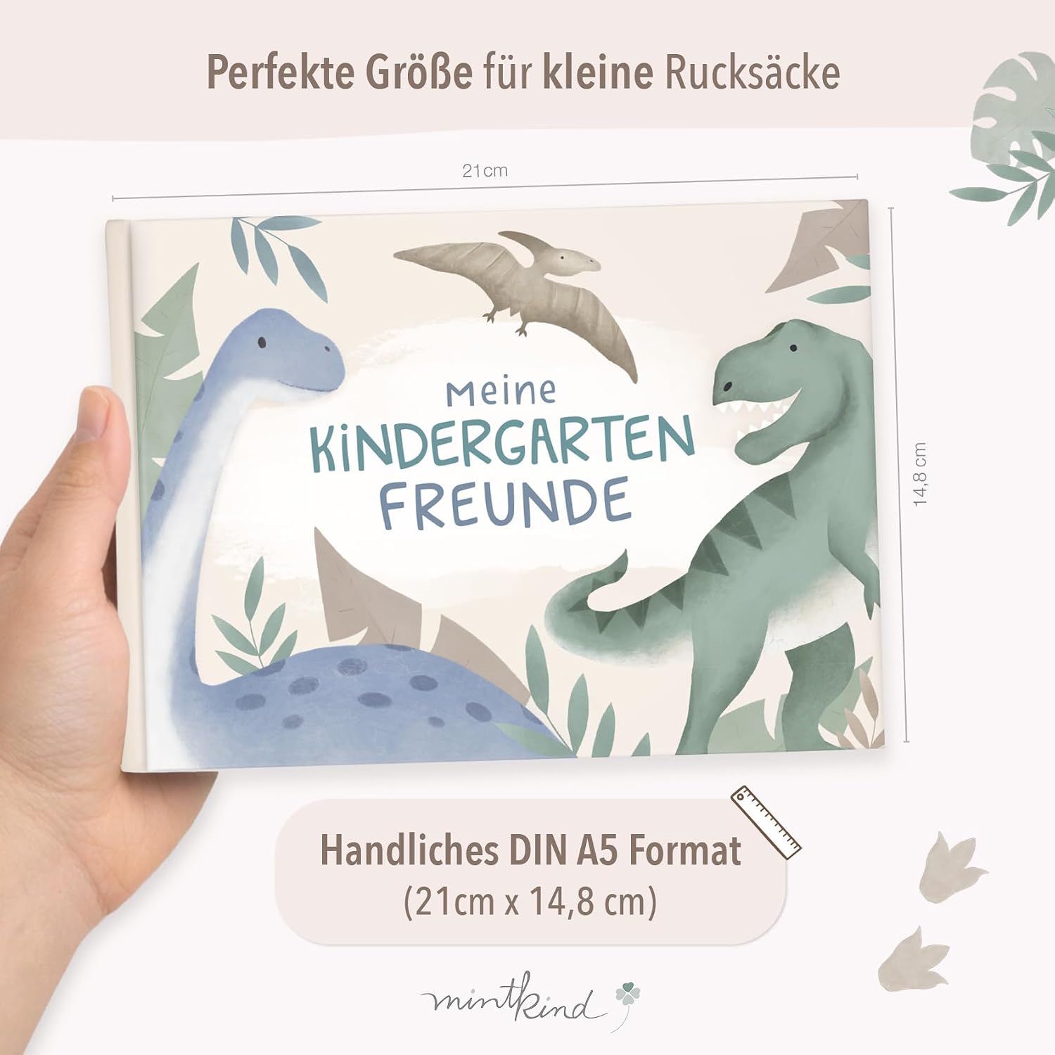 Thumbnail 3 de mintkind Freundebuch Kindergarten – Dino Aquarell, 80 Seiten zum Ausfüllen