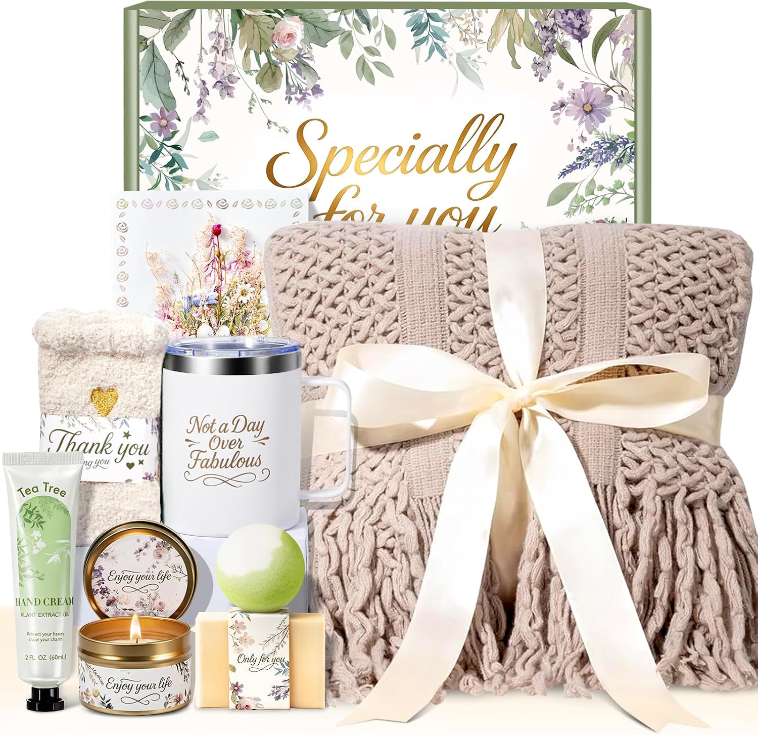 Detalle de BodyRefresh BodyRefresh-03 Self-Care Gift Basket with 9 Comfort and Spa Essentials
