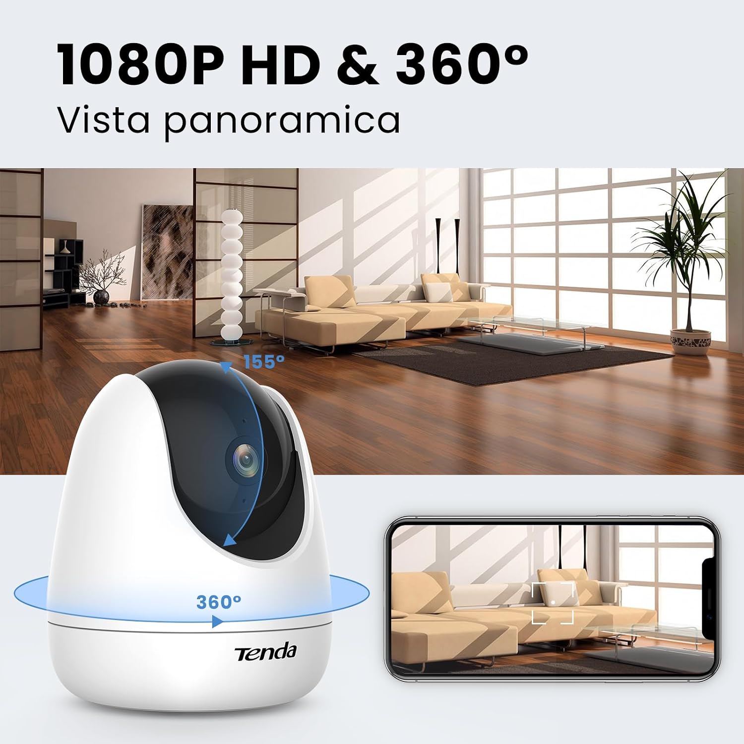 Detalle 2 de Tenda CP3 V2.2 1080P WiFi interna