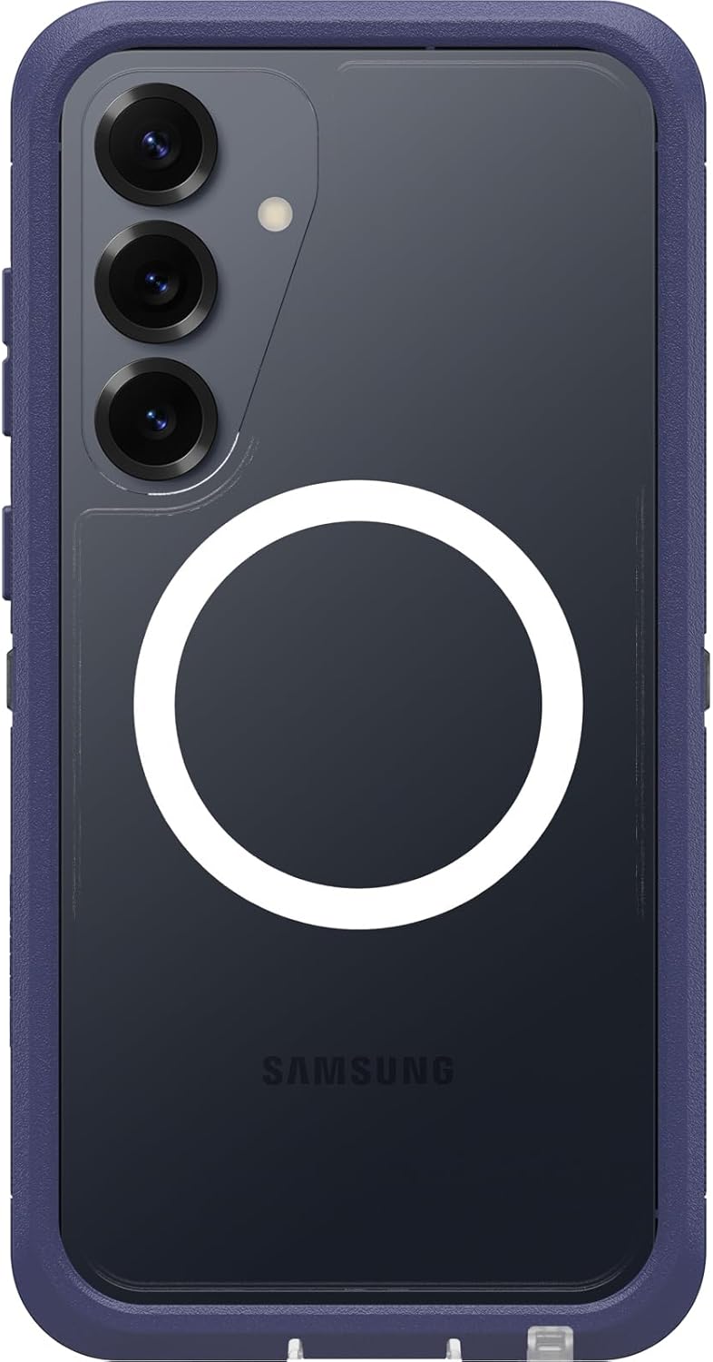 Detalle de OtterBox Defender Series XT Clear con Magneti per Samsung Galaxy S25 – 7x MIL-STD-810G, trasparente/viola