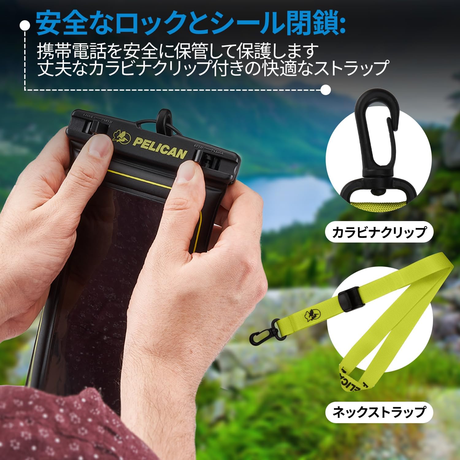 Thumbnail 4 de Pelican PP044508-04 スマートフォン防水ポーチ 4個セット、IP68・浮遊素材・最大6.7インチ対応