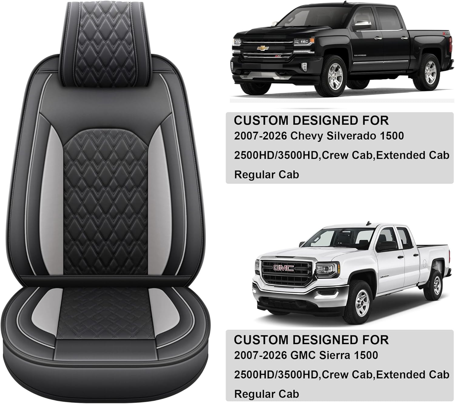 Thumbnail 5 de JOJOBAY Chevy Silverado Leather Seat Covers