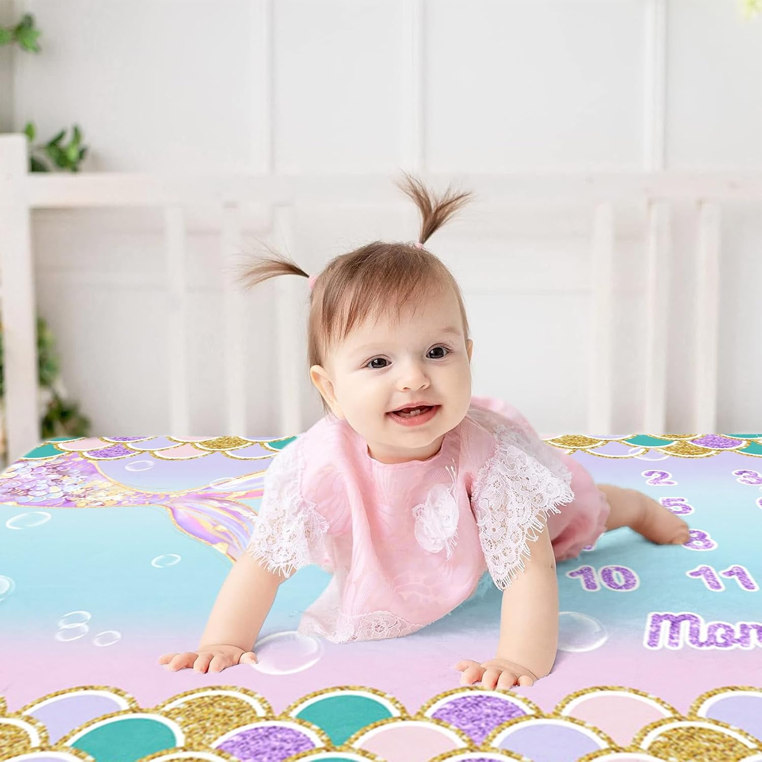 Detalle 2 de CSFOTO Baby Milestone Blanket 60 x 40 Inches