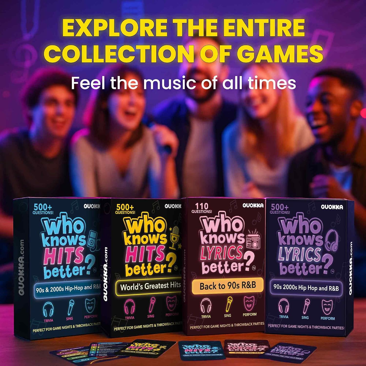 Thumbnail 6 de Music Trivia Card Game with 500+ Questions