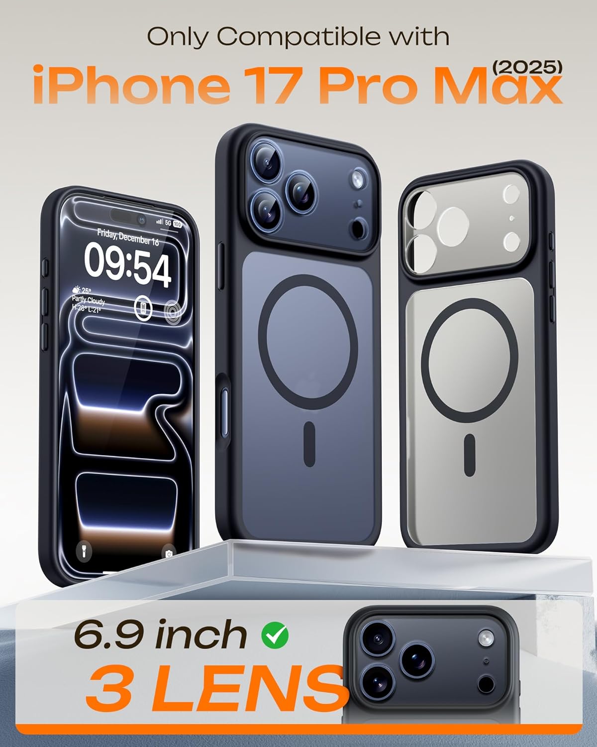 Detalle 2 de TOCOL iPhone 17 Pro Max matte case with MagSafe 6.9"