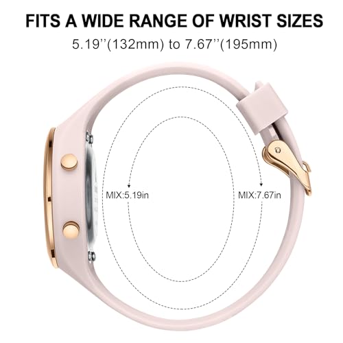 Detalle 2 de LN LENQIN Reloj para Mujer: reloj digital/analógico con 30 m de impermeabilidad, alarma y luz LED