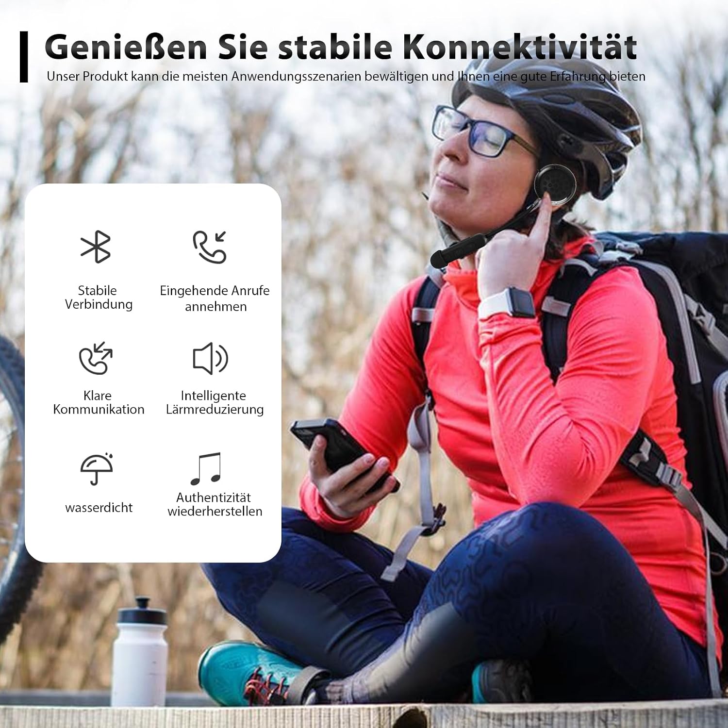 Thumbnail 3 de HOSPAOP BT12 motorhelmheadset met Bluetooth 5.0 en handsfree bellen