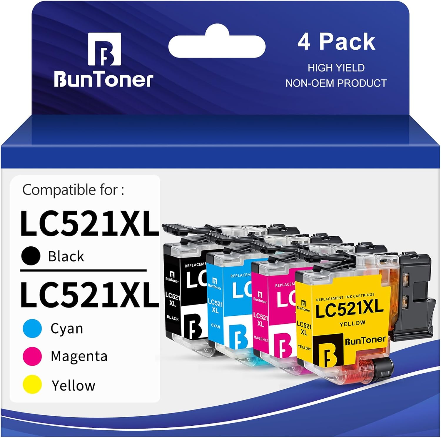 Detalle de LC521XL BunToner kompatibel, 4er-Pack