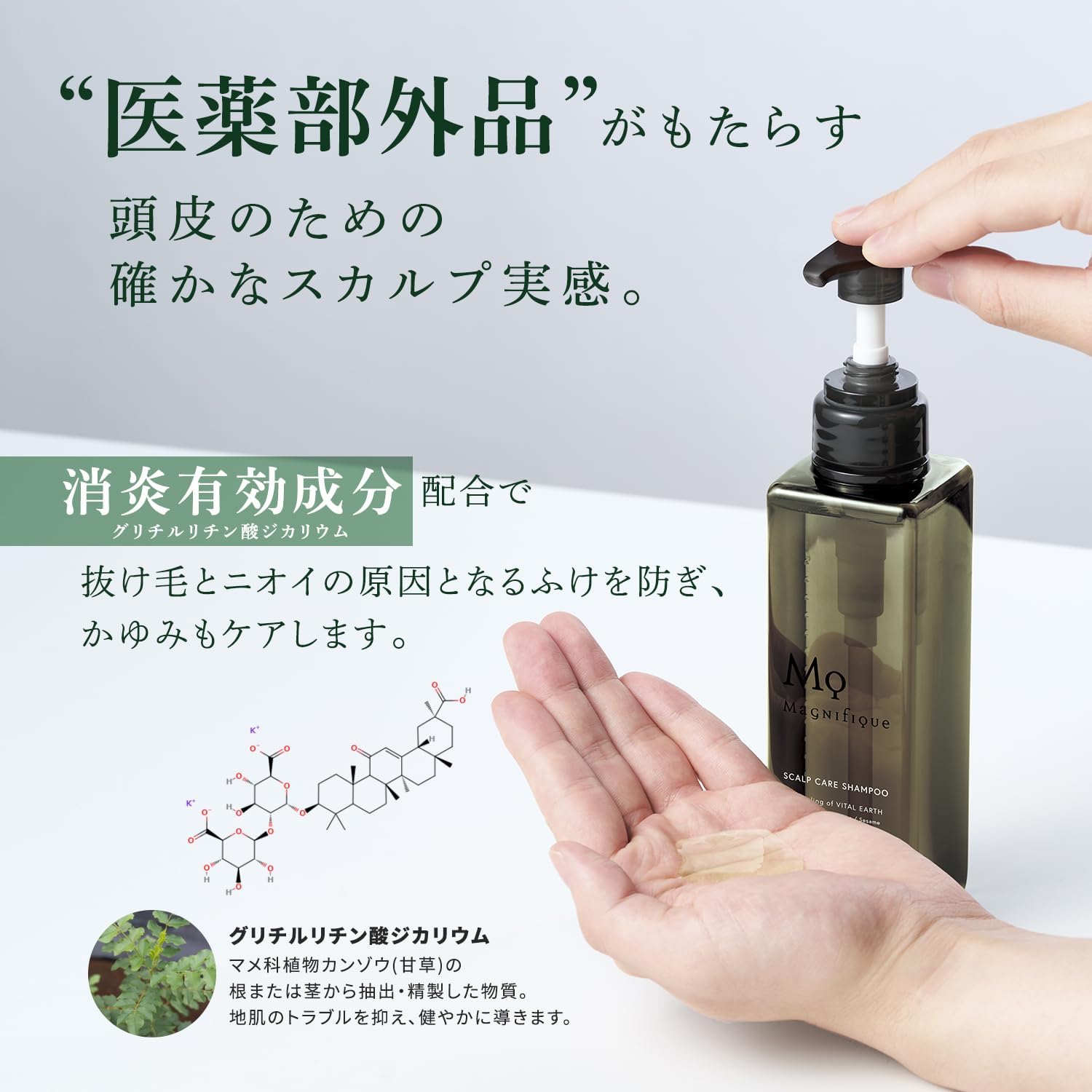 Detalle de コーセー マニフィーク スカルプケア シャンプー 詰替 600mL 薬用・ノンシリコン