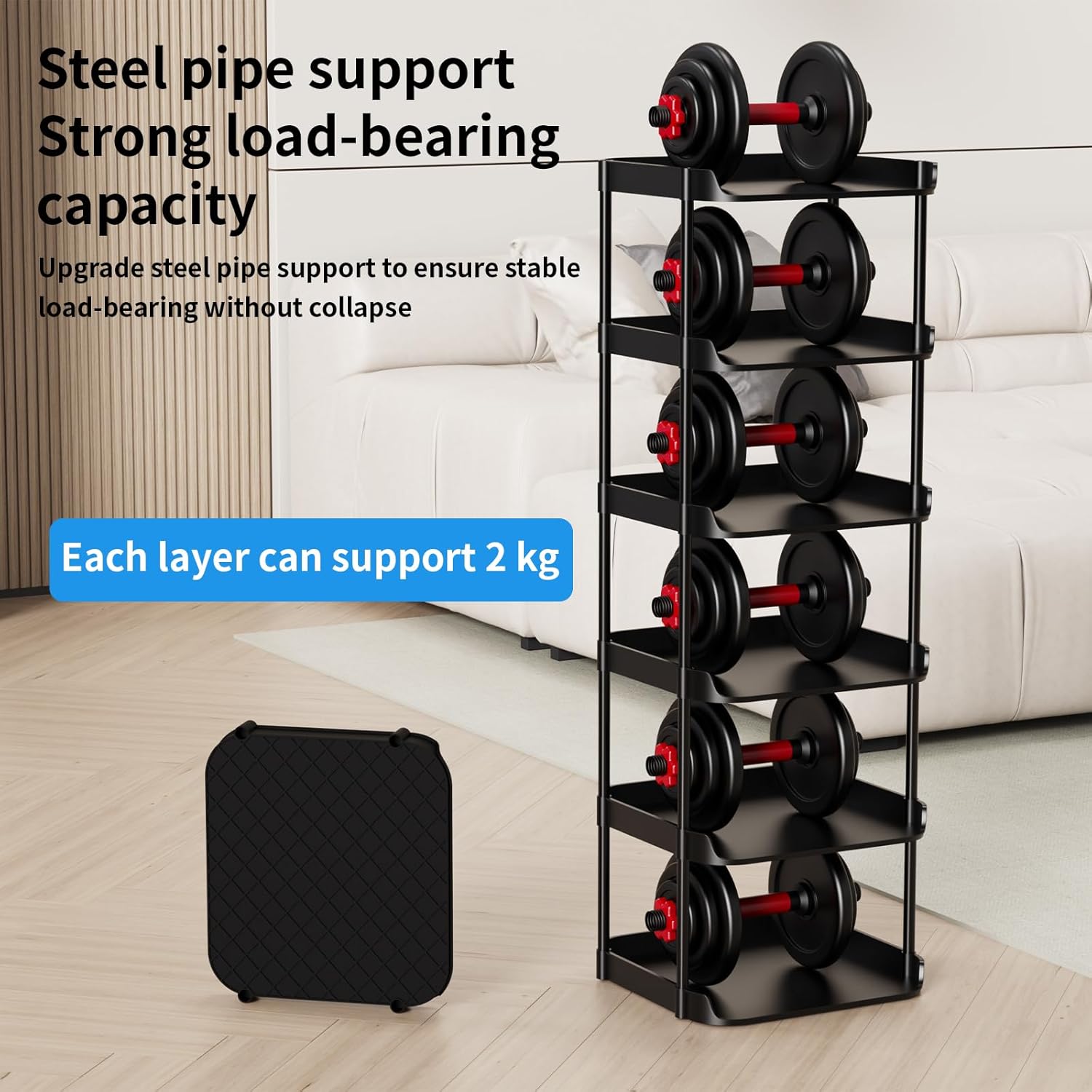 Thumbnail 6 de Altdnmaf 6 tier Narrow Shoe Rack 28cm