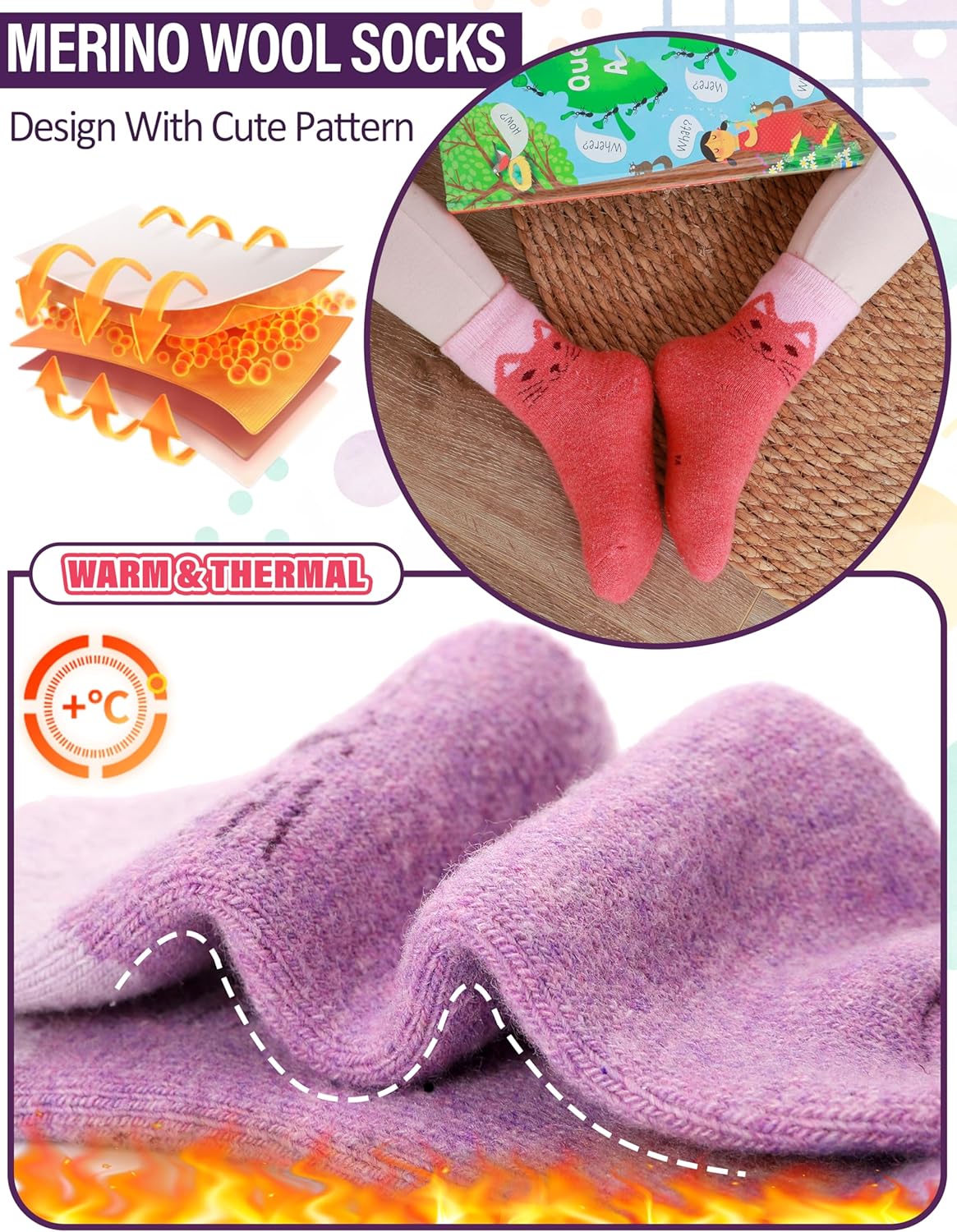 Thumbnail 1 de EBMORE Merino Wool Socks 6 pairs