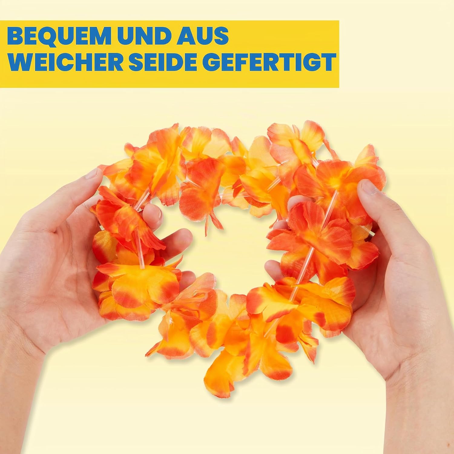 Detalle 2 de JOYIN Hawaii Blumenketten Set – 24 Stücke Hawaiiketten, Tropische Lei für Party, Strand und Luau