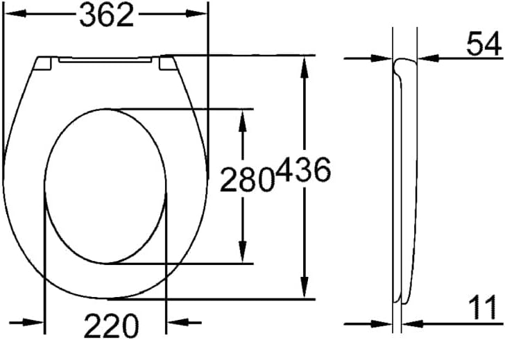 Thumbnail 1 de Grohe 39493000 Bau Sedile, Ceramic: seduta estetica e praticità con sgancio rapido