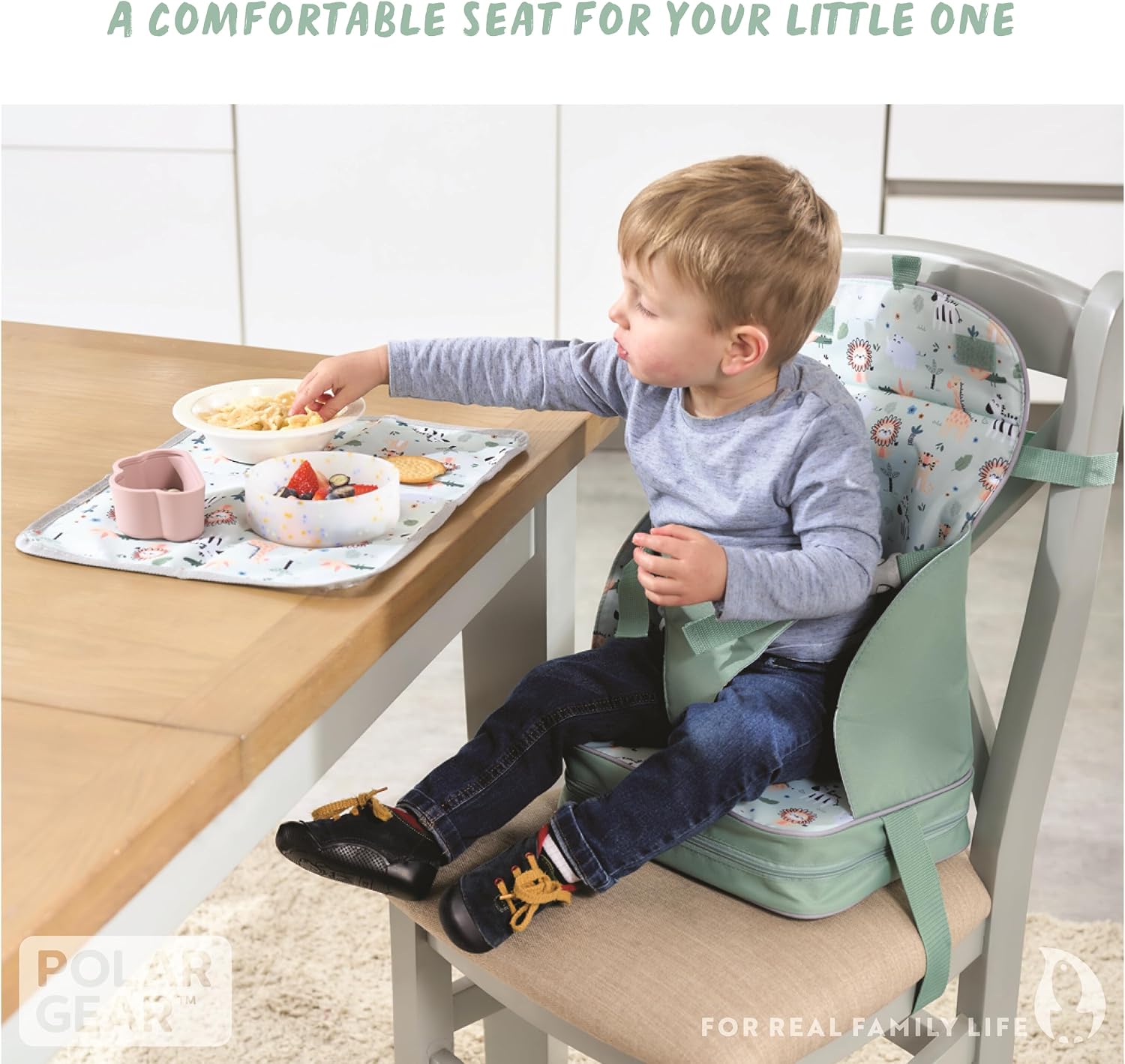 Thumbnail 6 de Polar Gear Portable Booster Seat with Matching Place Mat (Safari)