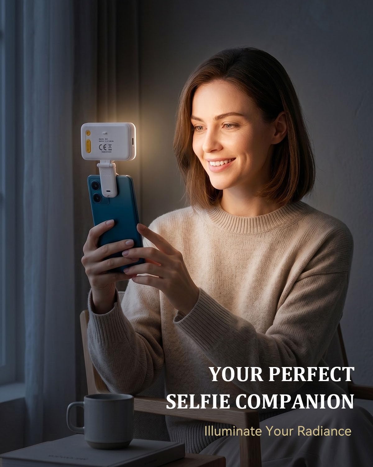 Detalle de Portable Selfie Light 90 LED Rechargeable Ring Light