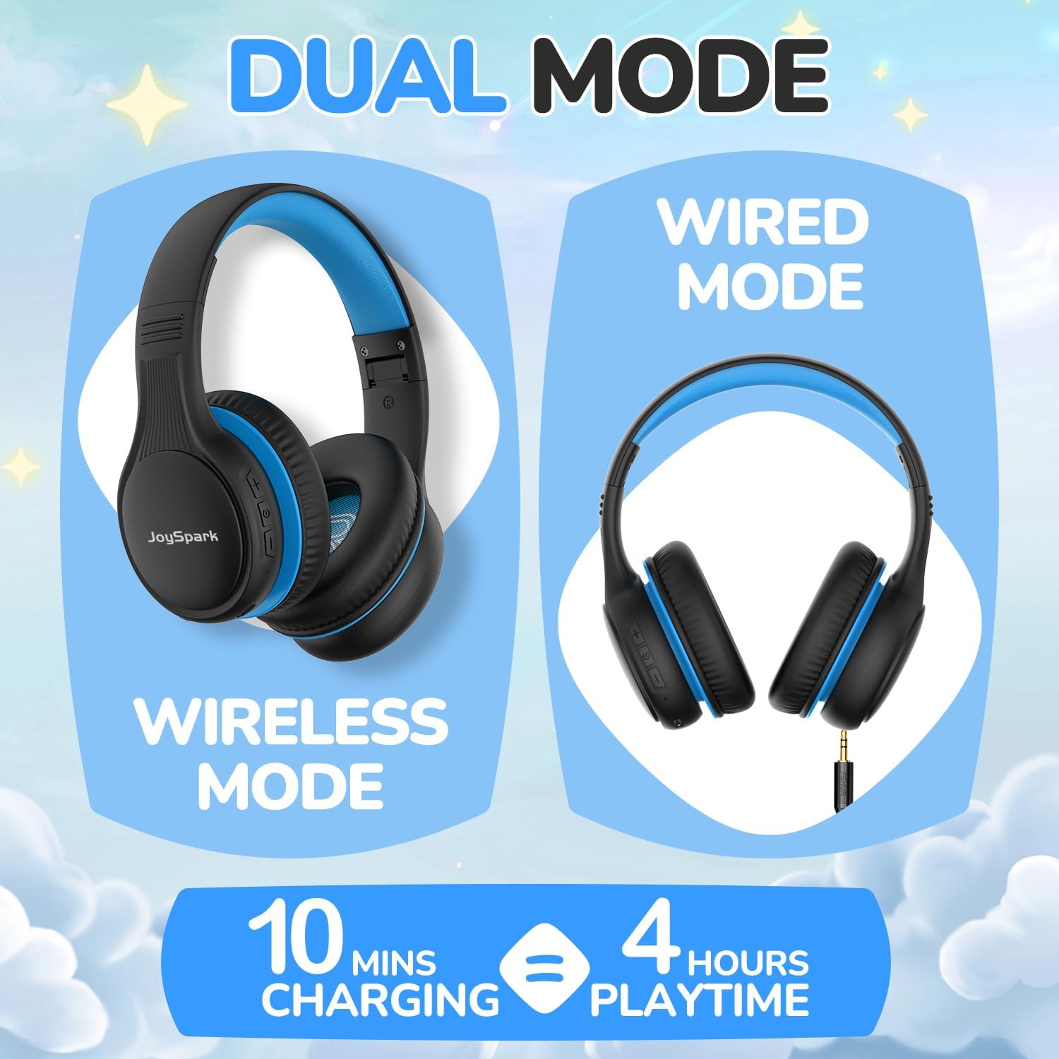 Detalle 2 de JoySpark Kids Bluetooth Headphones 60 Hours