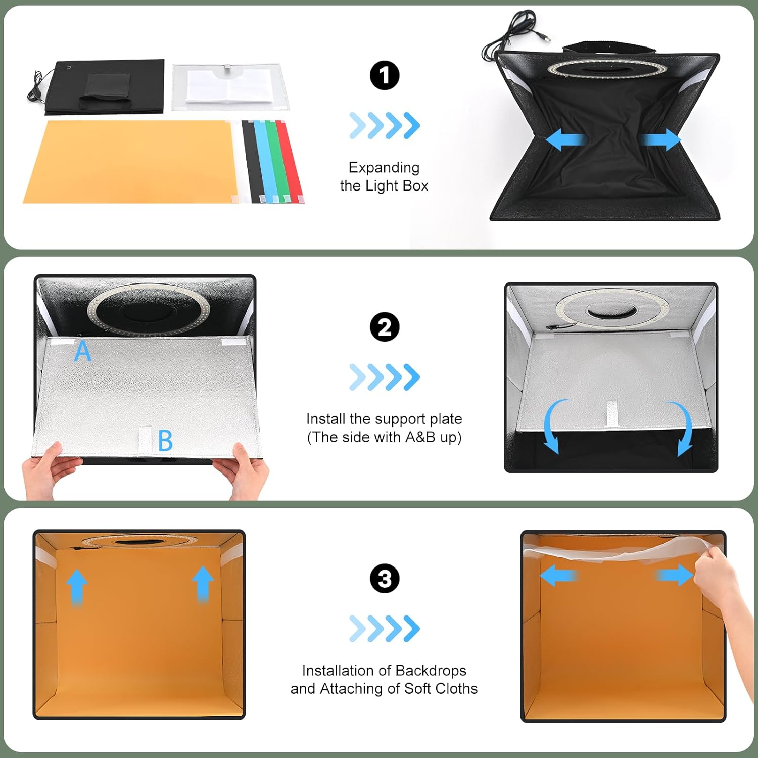 Thumbnail 6 de Lightdow photo box kit 16 inch