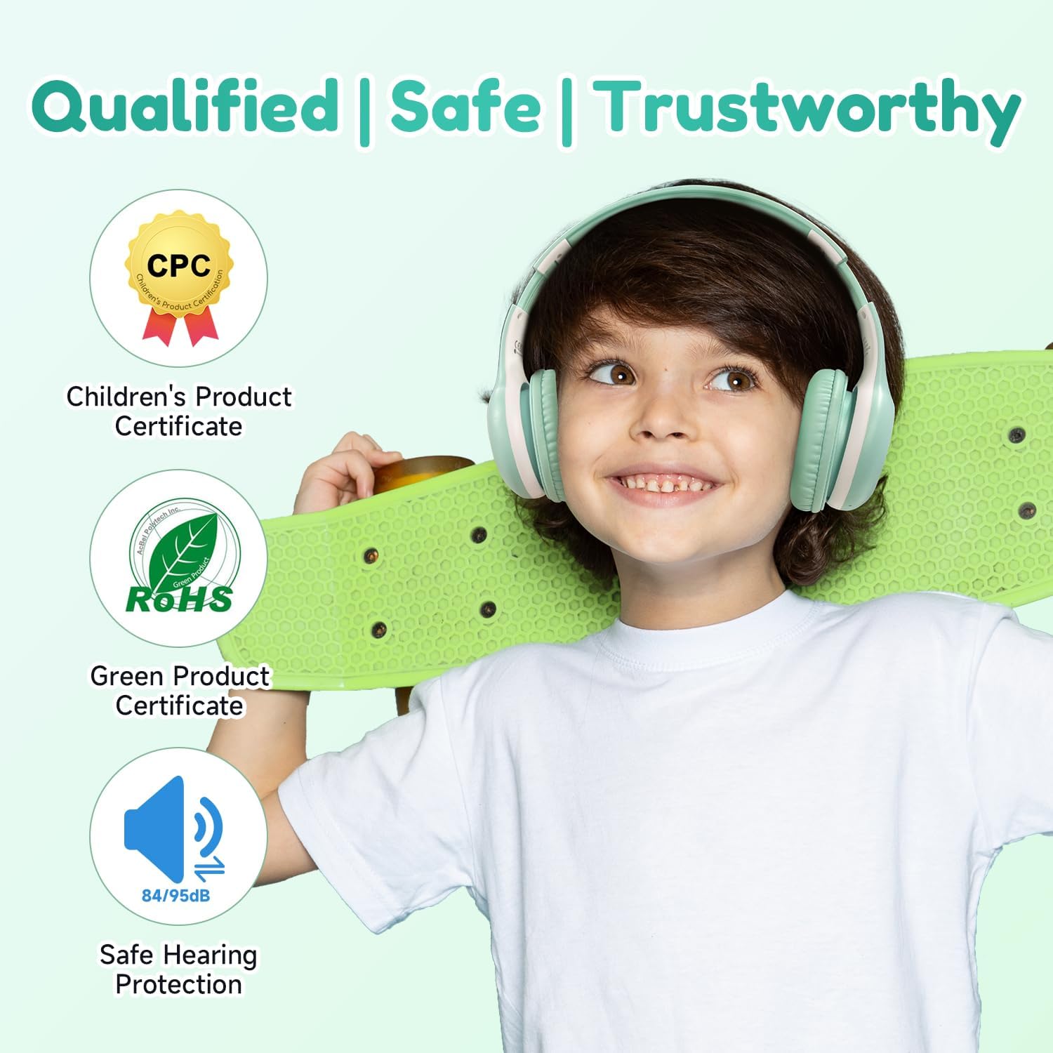 Detalle 2 de EarFun Bluetooth Kopfhörer Kinder 40 Std Akku