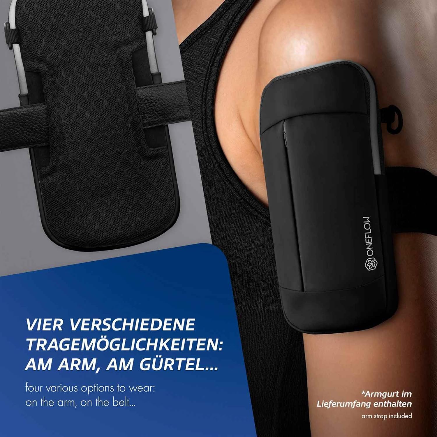 Thumbnail 1 de ONEFLOW Urban Sling UR-4151-SCHWARZ voor iPhone 16 Plus, 4-in-1-draagtas