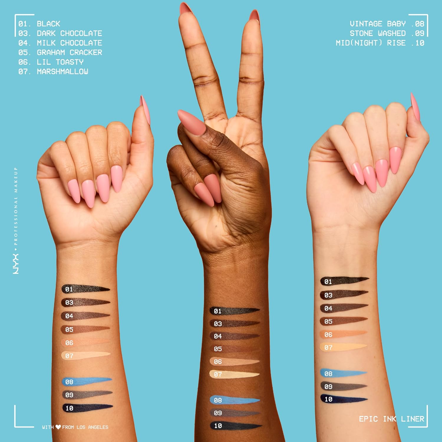 Thumbnail 5 de NYX Professional Makeup Epic Ink Eyeliner – Hochpigmentierter Filzstift, wasserfest, vegane Formel, Shade 01 Black