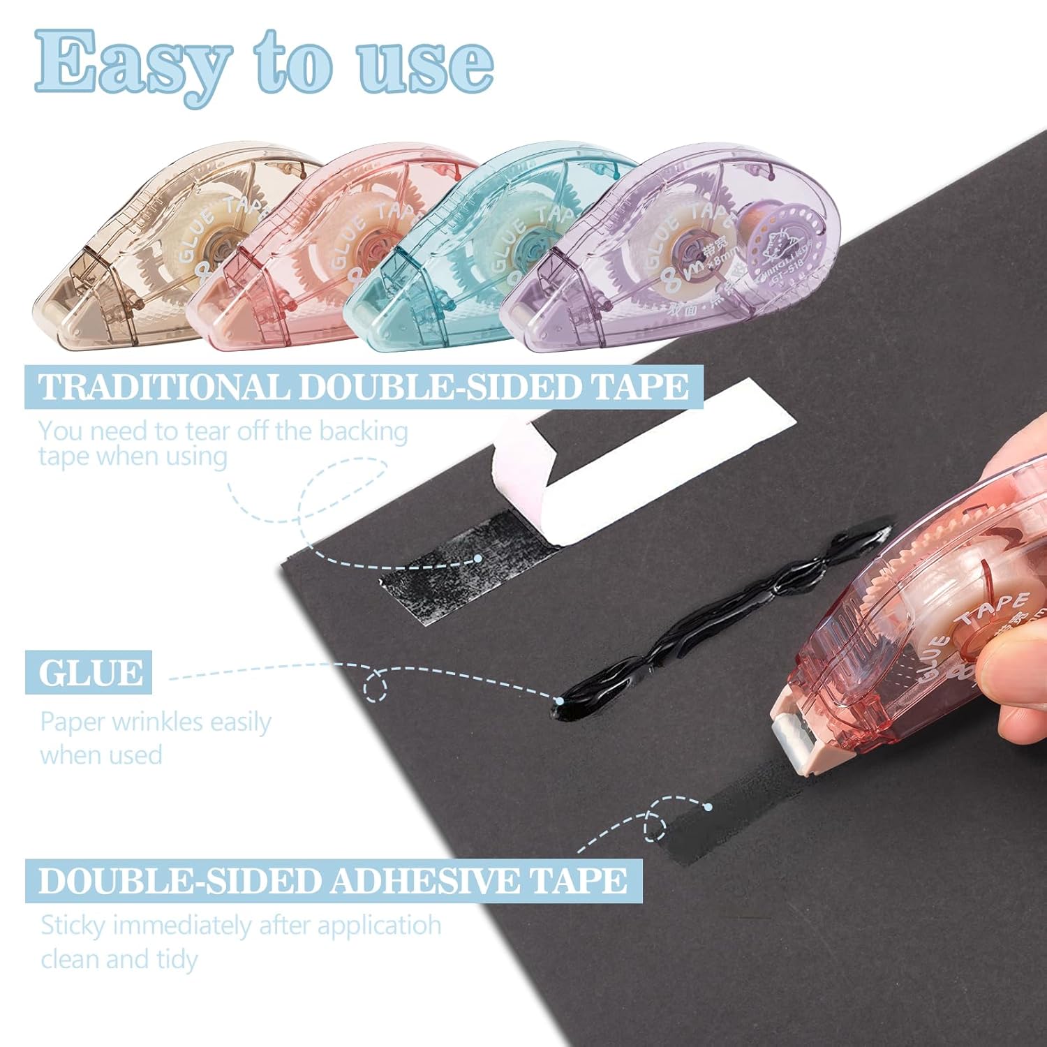 Thumbnail 1 de Kunoli Glue Roller 0.31in x 26.25ft adhesive tape dispenser 🎨