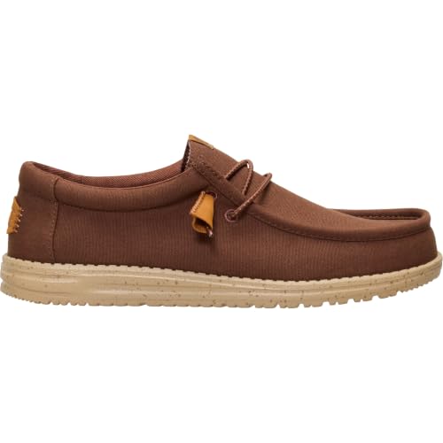 Detalle de HEYDUDE Men Wally Canvas Brown Casual Moccasin 47 EU
