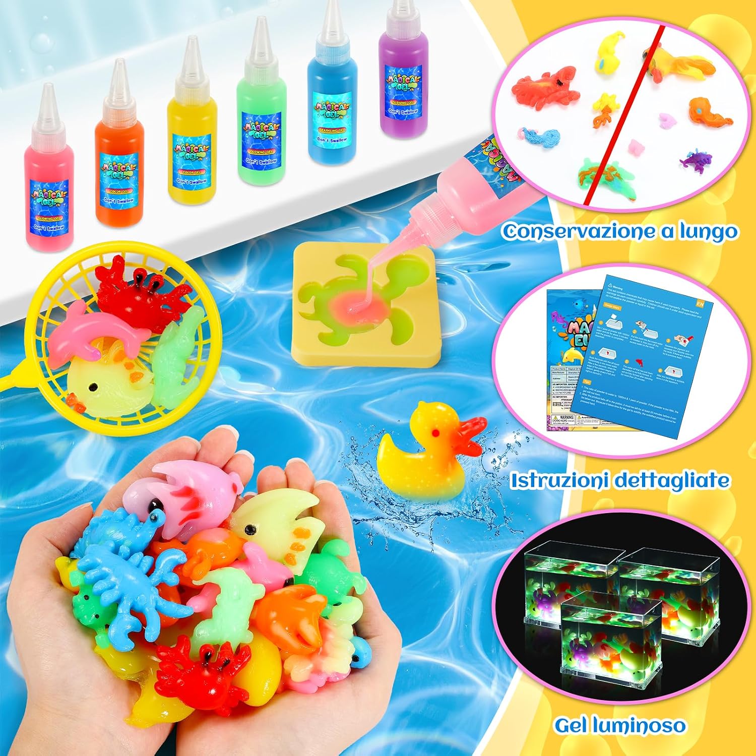 Detalle de Gel Magico per Creare Folletti d'Acqua: Set Creativo per Bambini 4–12 anni