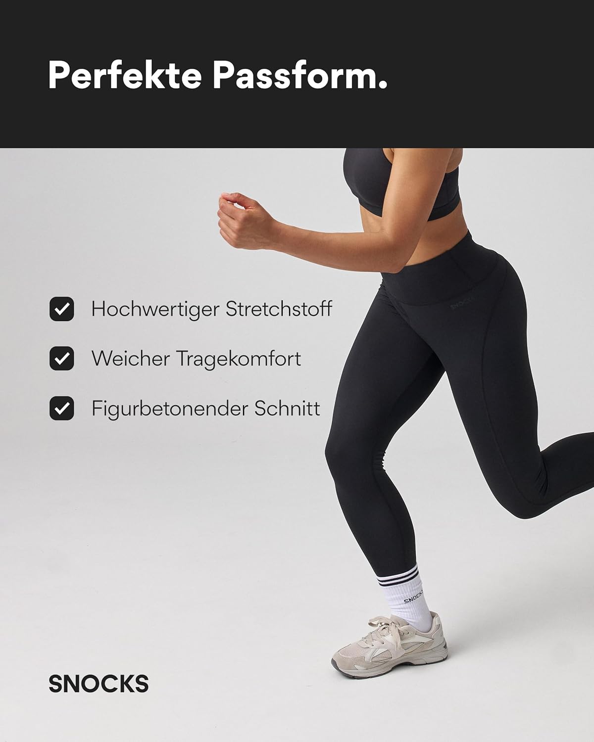 Thumbnail 2 de Snocks leggings lunghi da donna a vita alta per sport: opachi, super elasticizzati e anti-quat