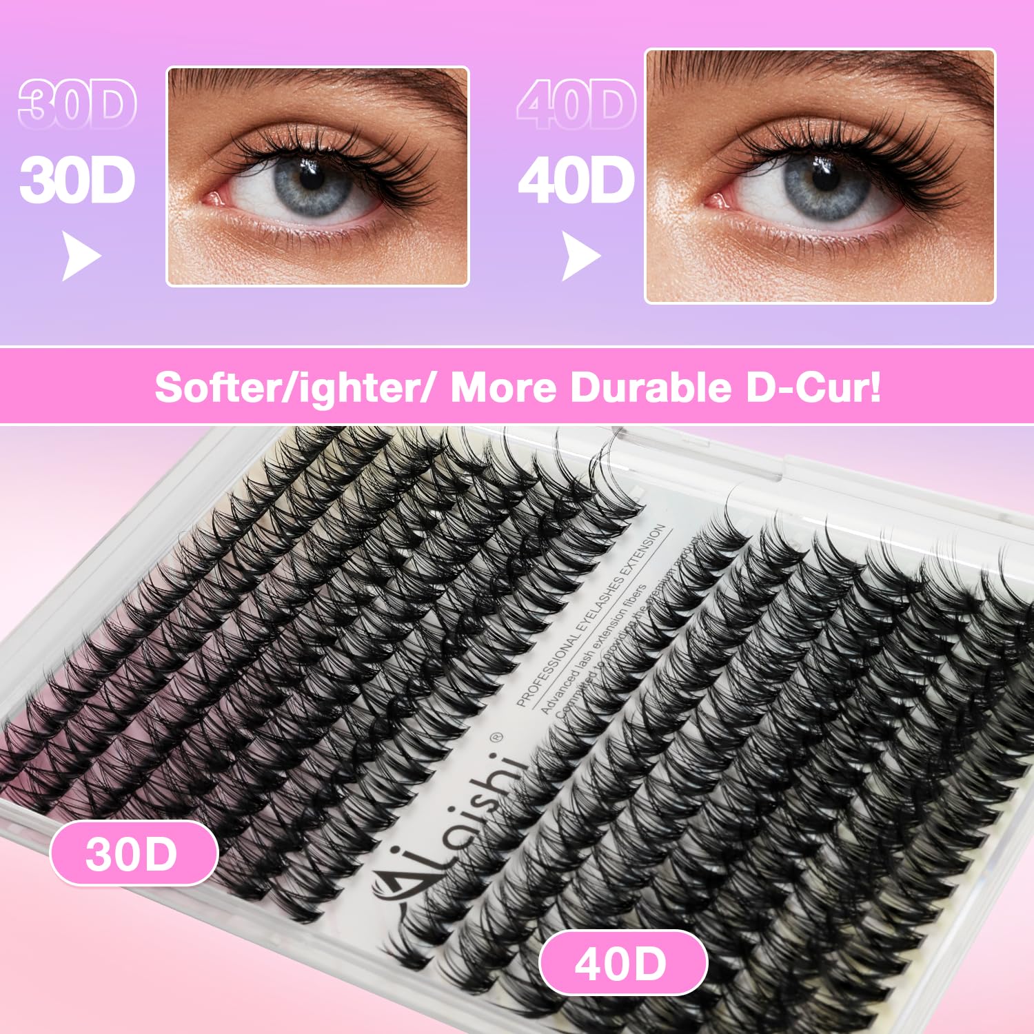 Thumbnail 1 de Lash Clusters Kit DIY 9-16mm Fluffy D-Curl