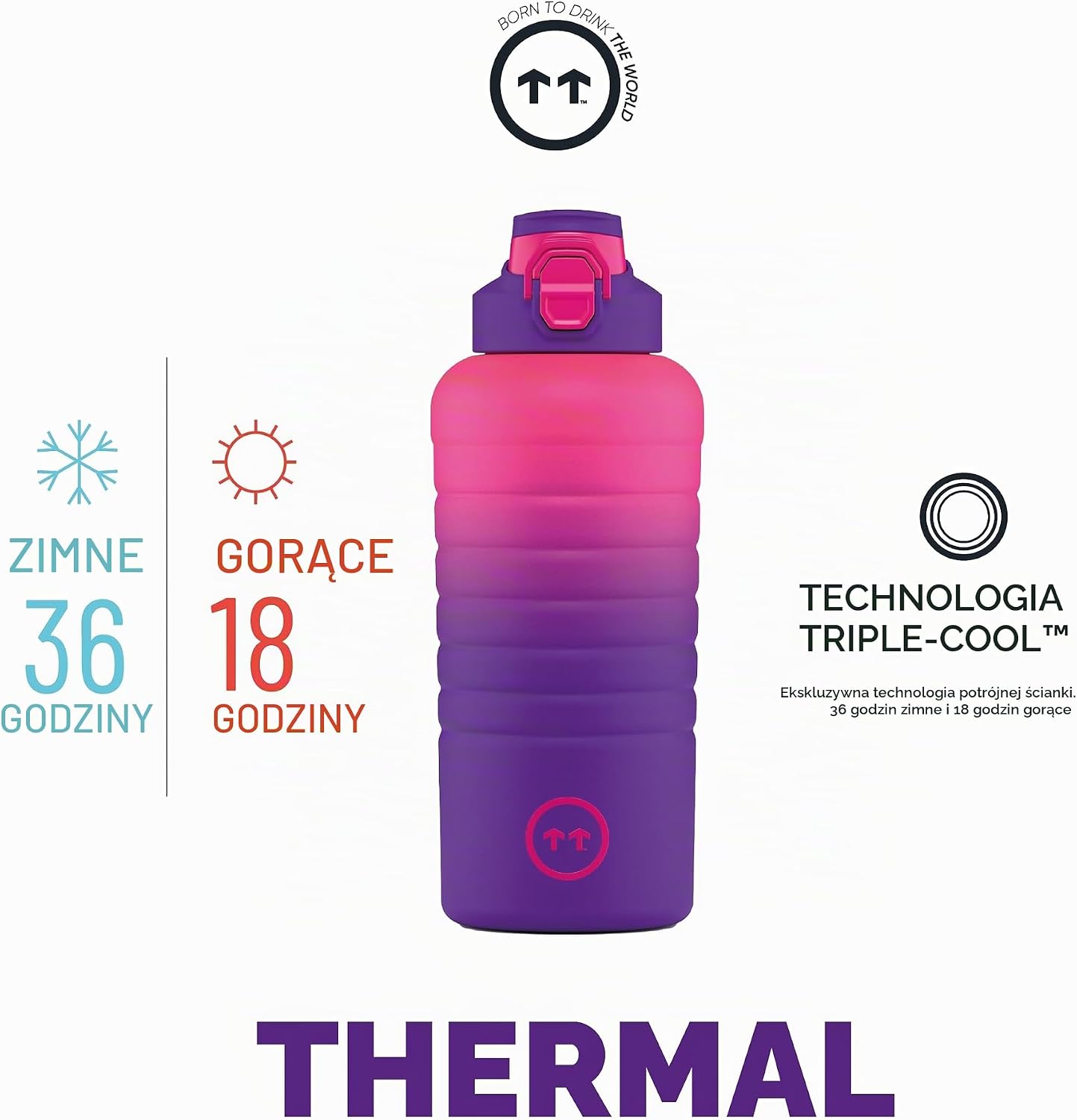 Detalle 2 de Cool Bottles CBSP9LAX – butelka termiczna 950 ml Los Angeles, dwie zakrętki