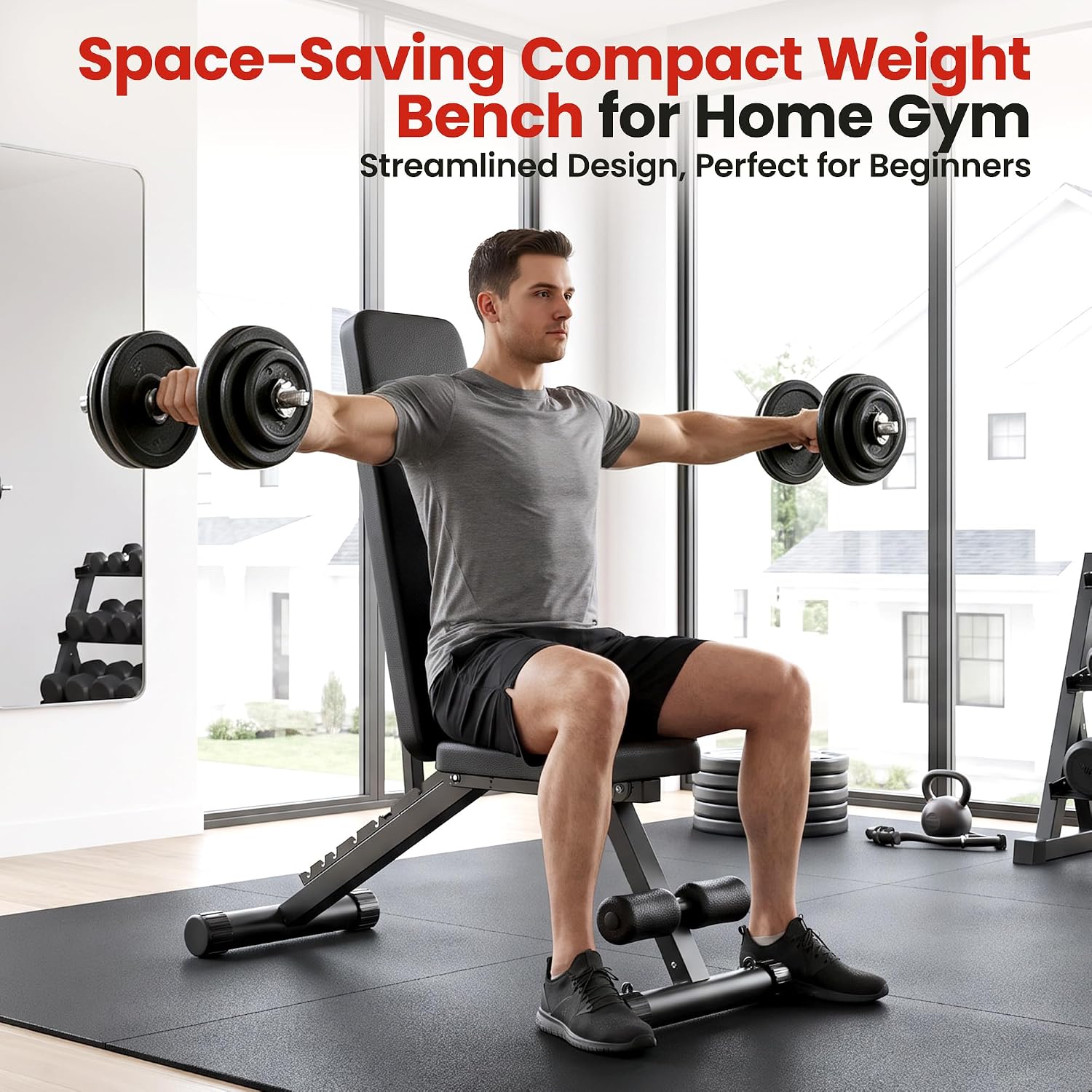 Detalle de Steelite AZ6040VC-06 Adjustable Weight Bench, 720 lb Capacity, 8 Positions