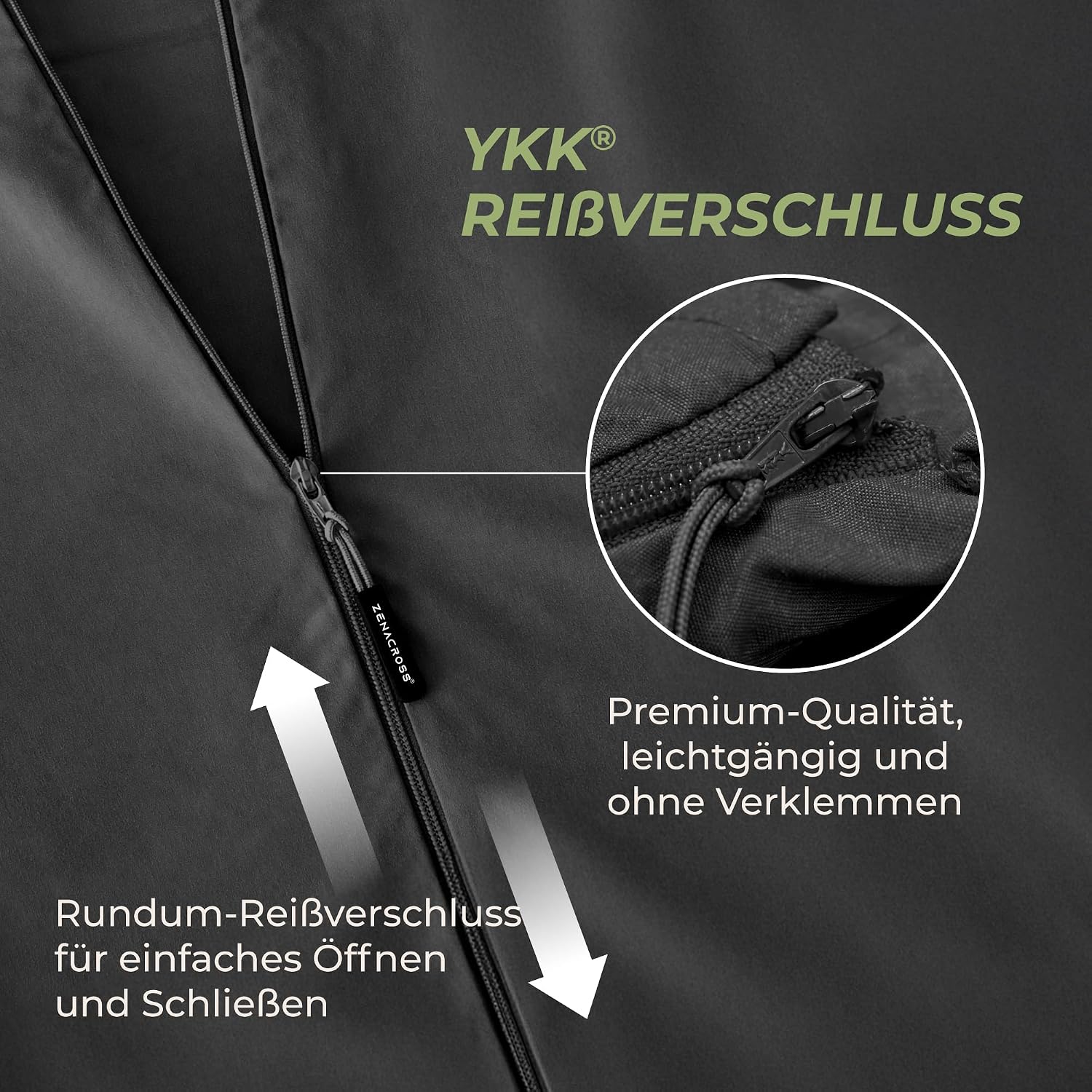 Thumbnail 4 de ZENACROSS Hüttenschlafsack Ultraleicht Mikrofaser – Schlafsack-Inlett mit integriertem Kissenfach (Sommer)