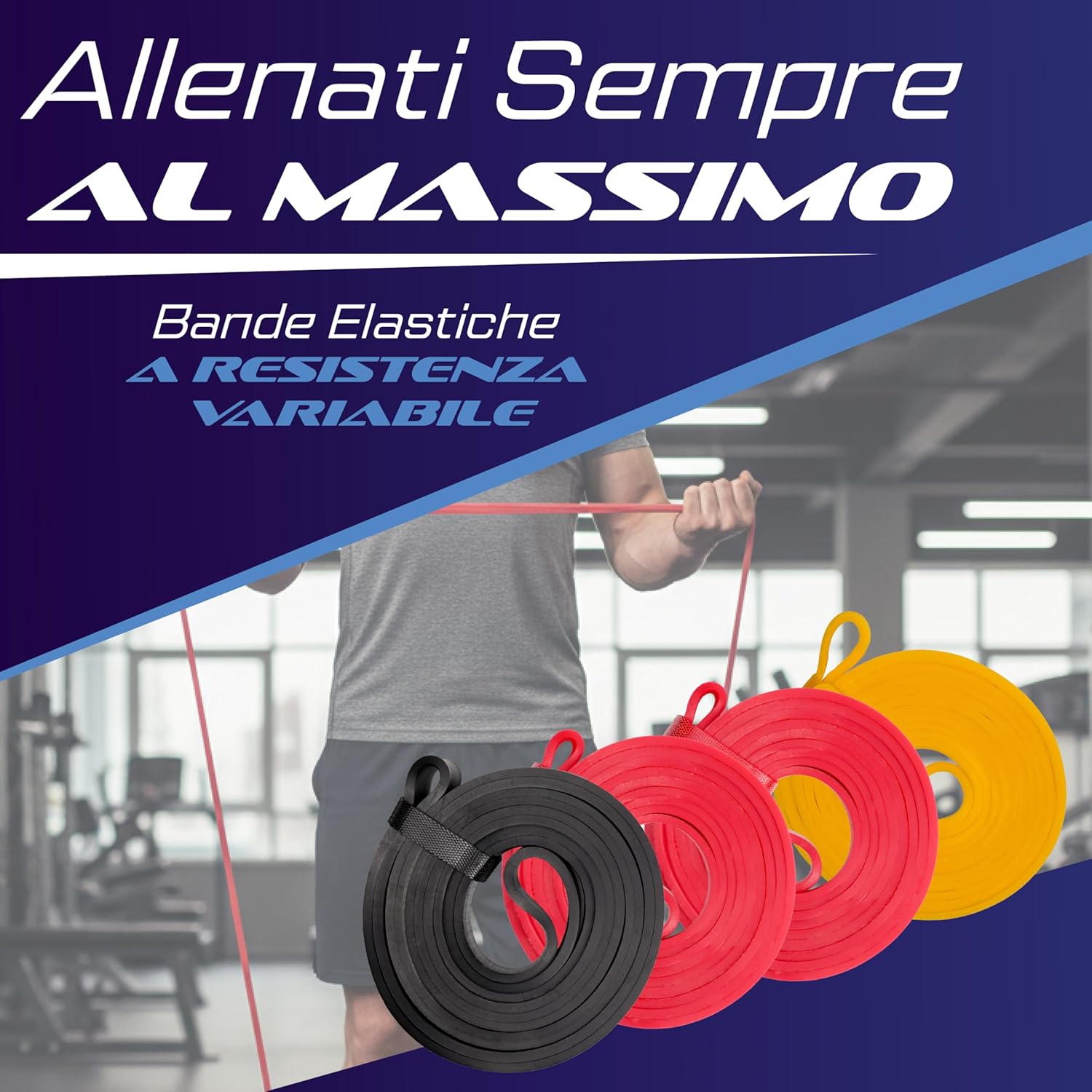 Thumbnail 6 de Elastici Fitness Set 4 Livelli di Resistenza – Bande Elastiche per Allenamento a Casa