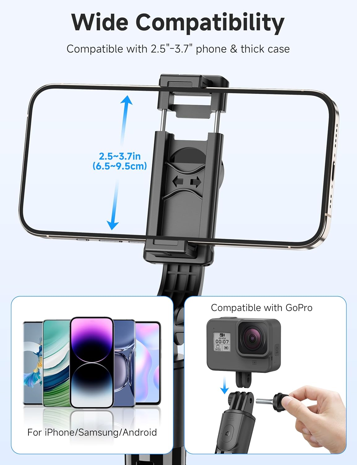 Thumbnail 4 de Portable Selfie Stick 67.2 cm Extendable Tripod