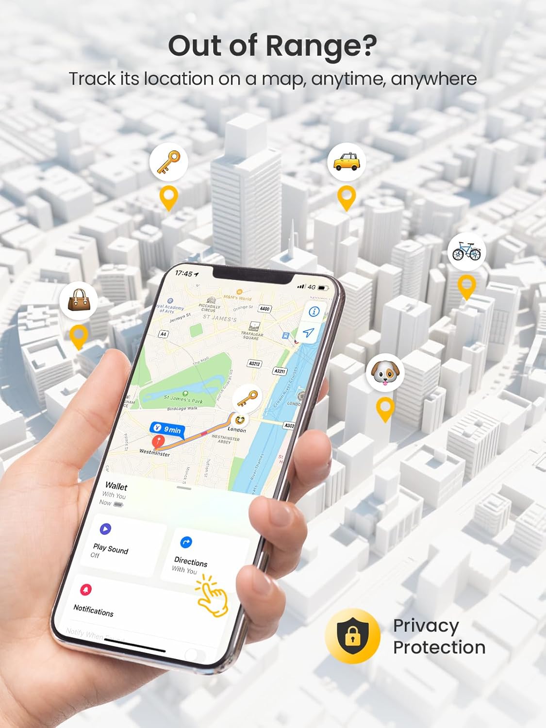 Thumbnail 3 de LOXP Wallet Tracker Card (MFi) for Apple Find My — Slim 1.65mm Bluetooth Finder with IP68 & Wireless Recharge