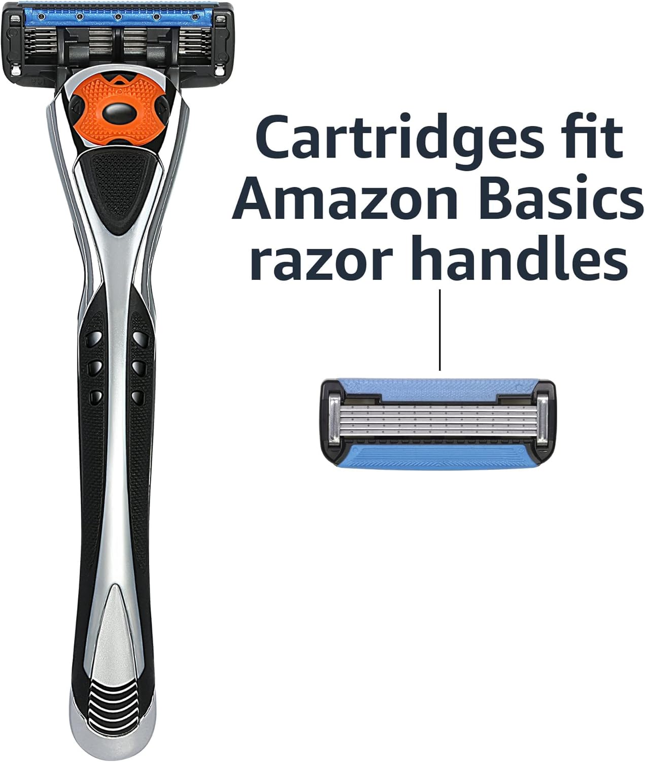 Thumbnail 2 de Amazon Basics 5-Blade MotionSphere Razor with Beard Trimmer: 2 Cartridges + Handle