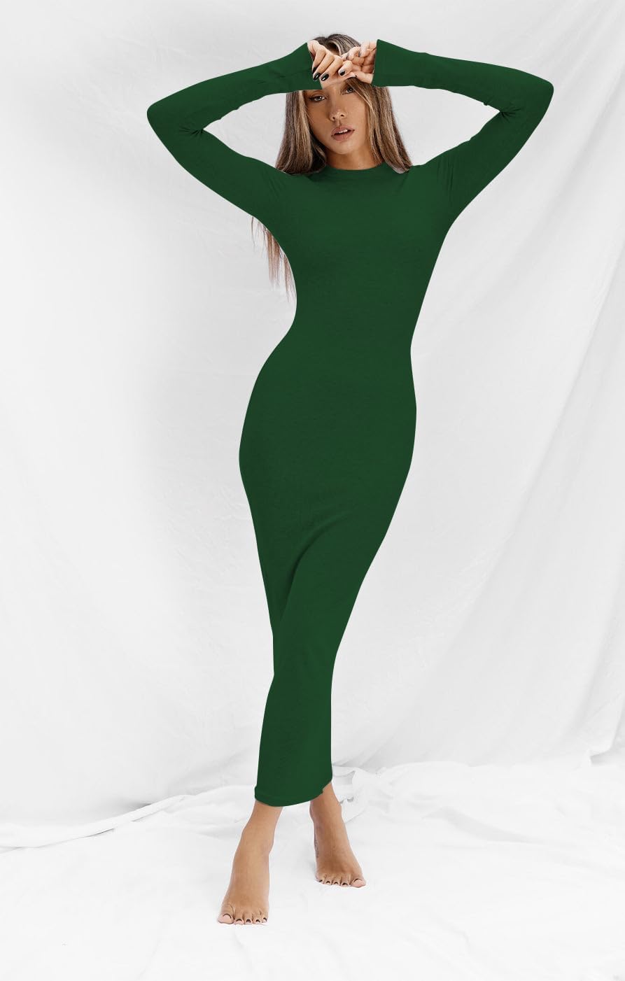 Detalle 2 de LACOZY Fall Long Sleeve Midi Dress Sexy Bodycon 1️⃣