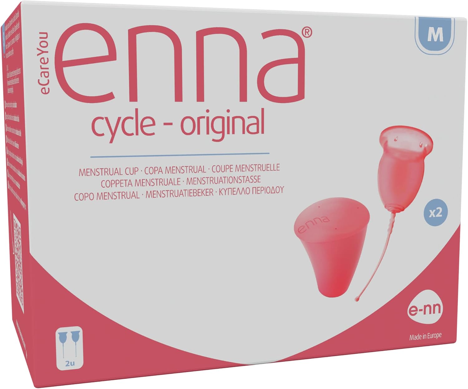 Detalle 2 de Enna Cycle M, 2 kubeczki menstruacyjne z aplikatorem i pudełkiem