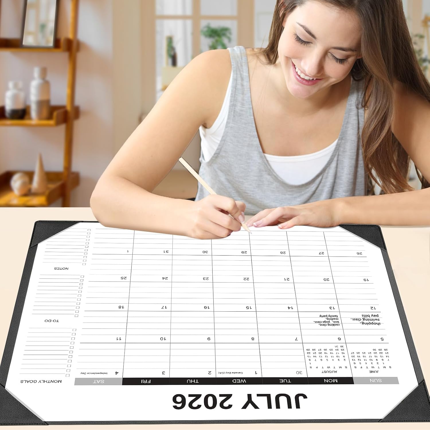 Detalle de Adronix I3 18-Month Desk Calendar with 22 x 17-Inch Desk Mat