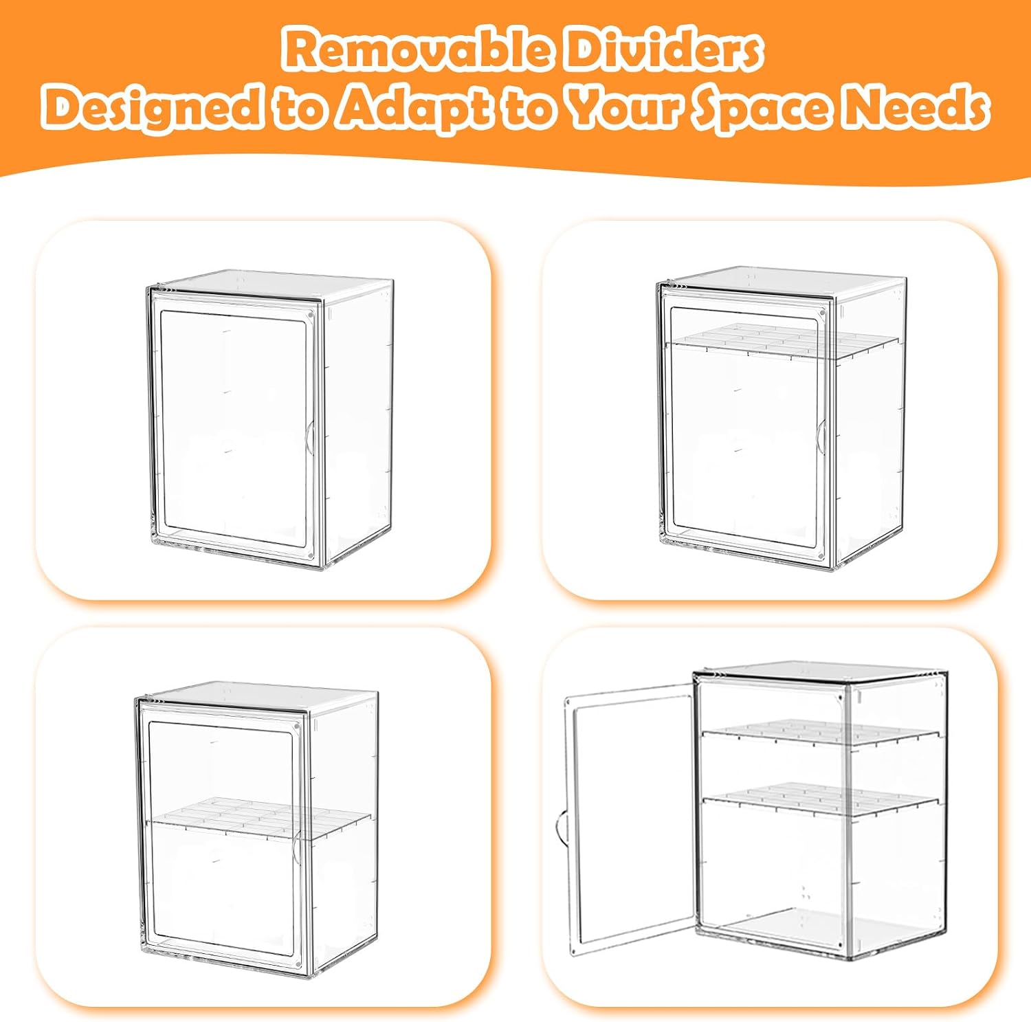 Thumbnail 3 de LEARNIBEE Baby Bottle Organizer, Adjustable 3-Tier Dustproof Plastic Storage