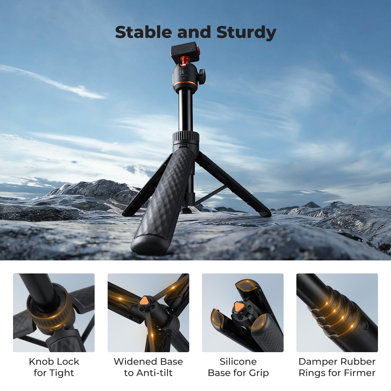 Thumbnail 3 de K&F CONCEPT Magnetic Quick Release Tripod for Insta360 X5 / Ace Pro 2