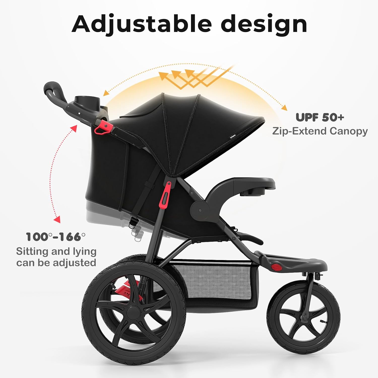 Detalle de INFANS Jogging Stroller, Iron Frame