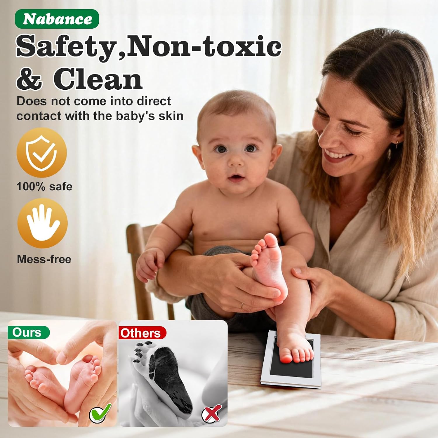 Thumbnail 1 de Baby inkless handprint kit for 0 to 6 months