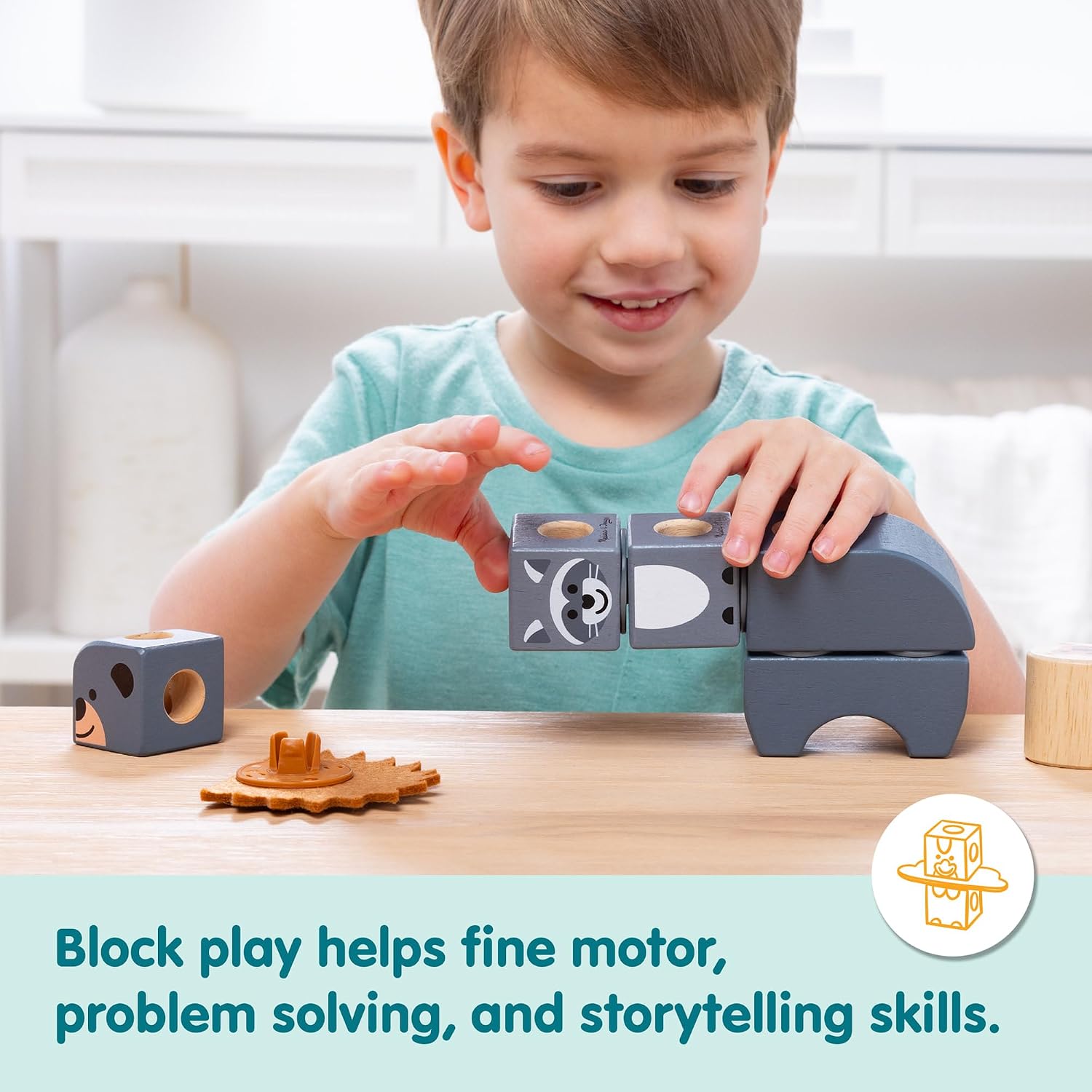Thumbnail 4 de Melissa & Doug Blockables Wooden Blocks 2–7