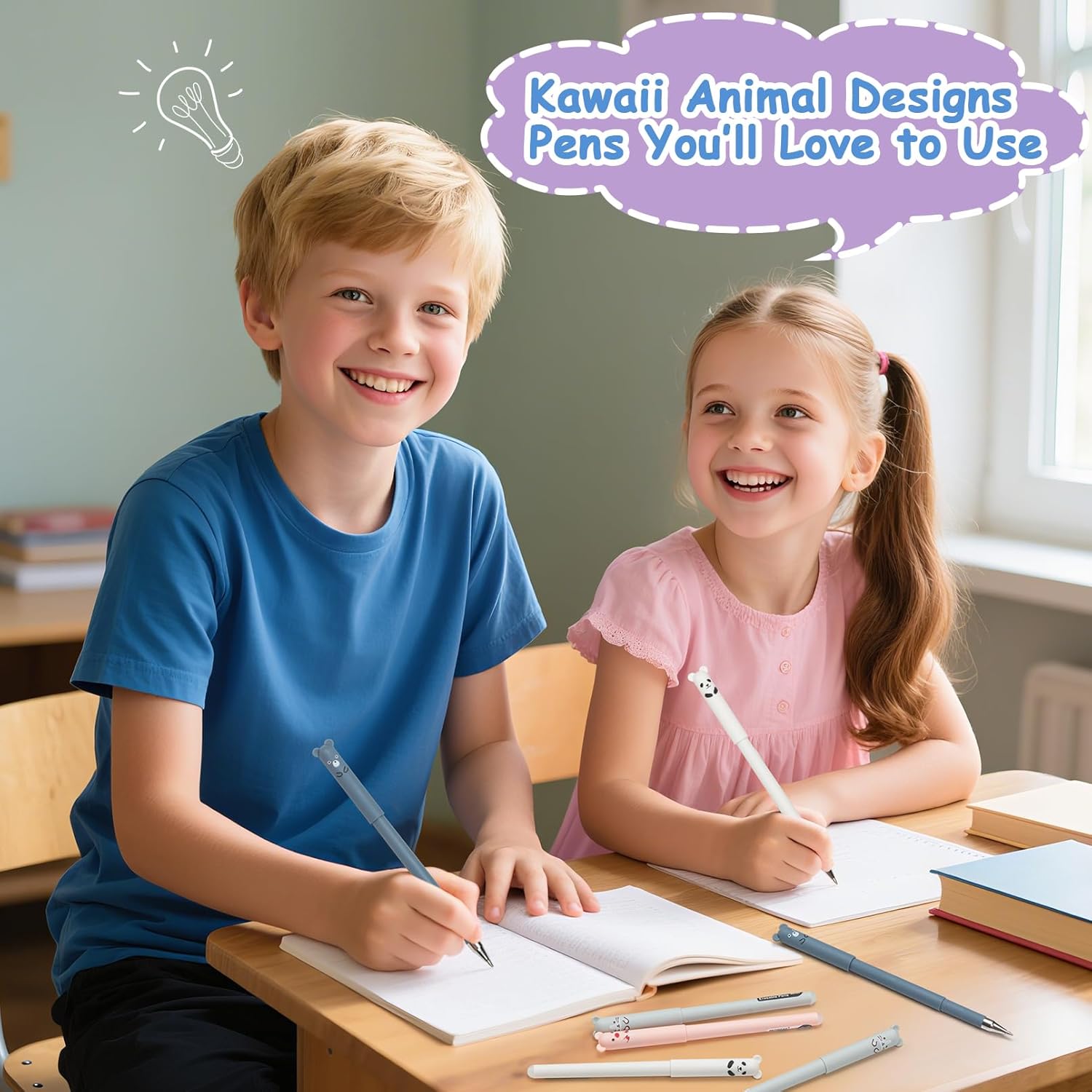 Thumbnail 4 de Mutsitaz stylos effaçables 8 pièces, 24 recharges ✏️